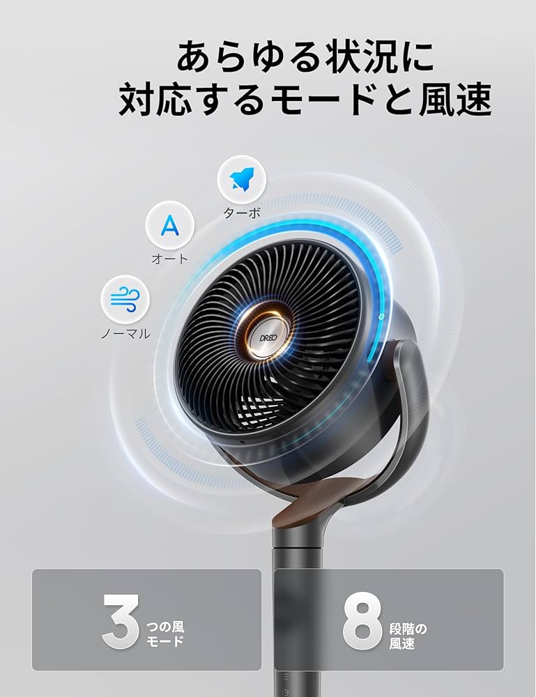 Amazon | Dreo 扇風機 リビング DCモーター 120°上下手動+120